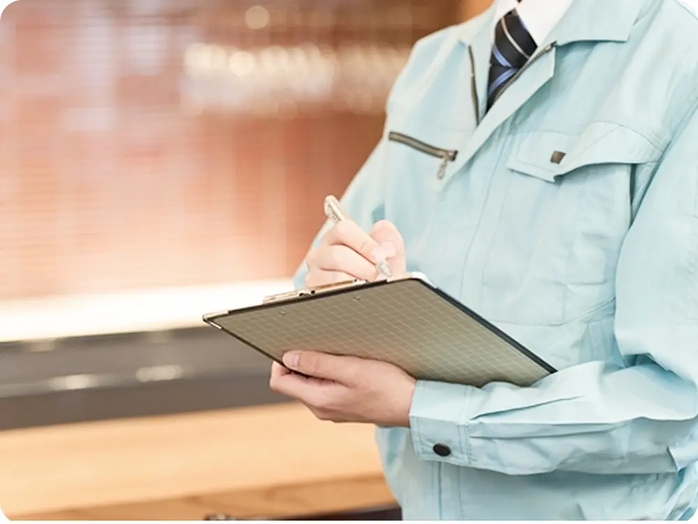 採用面談時の写真